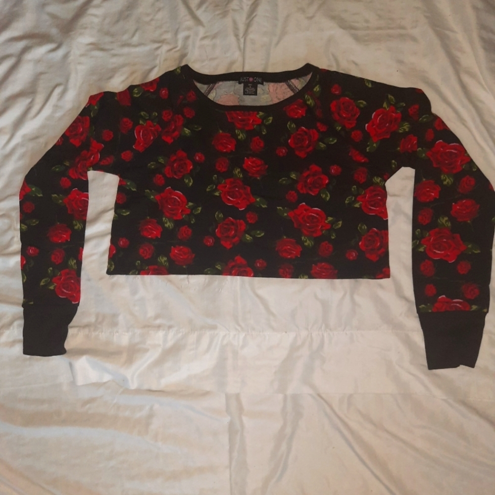 "Just One" rose crop top